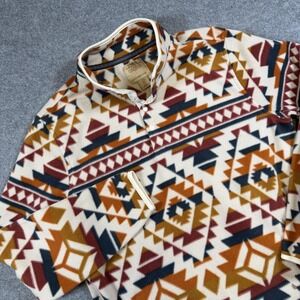 Pendleton Men’s Turtleneck Pullover - Cream Multi Aztec Pattern